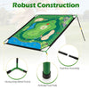 Kids Golf Chipping Game Set with 71" Target & Adjustable Clubs