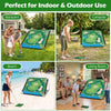 Kids Golf Chipping Game Set with 71" Target & Adjustable Clubs