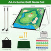 Kids Golf Chipping Game Set with 71" Target & Adjustable Clubs