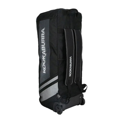 Kookaburra WD4000 Wheelie Duffle Cricket Bag – Hybrid Carry & Roll Design – Black/Grey