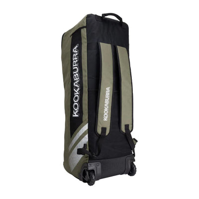 Kookaburra WD4000 Wheelie Duffle Cricket Bag – Hybrid Carry & Roll Design – Black/Grey