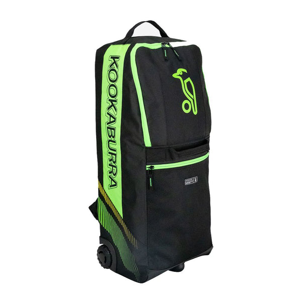 Kookaburra WD6000 Junior Wheelie Duffle Cricket Bag – Hybrid Carry & Roll Design – Navy/Orange