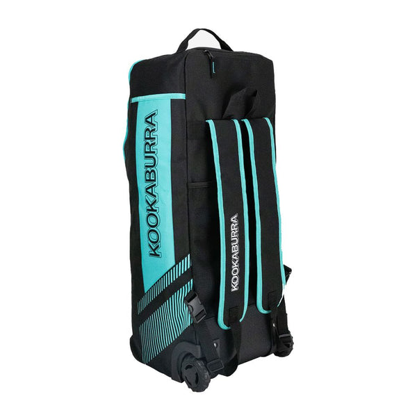 Kookaburra WD6000 Junior Wheelie Duffle Cricket Bag – Hybrid Carry & Roll Design – Navy/Orange