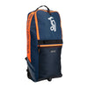 Kookaburra WD6000 Junior Wheelie Duffle Cricket Bag – Hybrid Carry & Roll Design – Navy/Orange