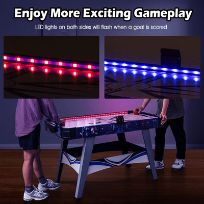 LED Air Hockey Games Table with Electronic Scoring