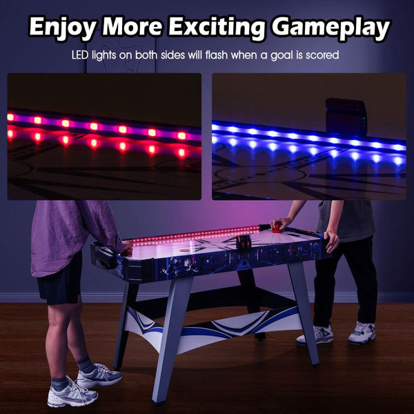 LED Air Hockey Games Table with Electronic Scoring
