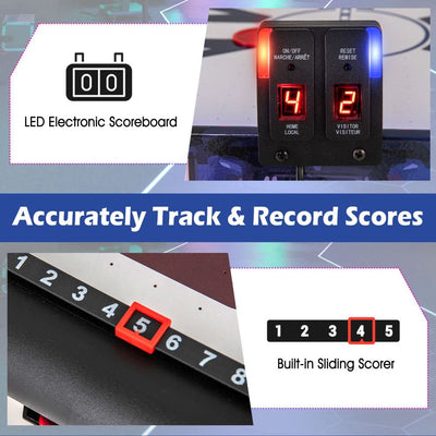 LED Air Hockey Games Table with Electronic Scoring