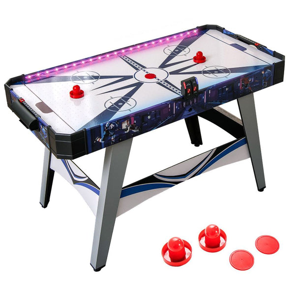 LED Air Hockey Games Table with Electronic Scoring