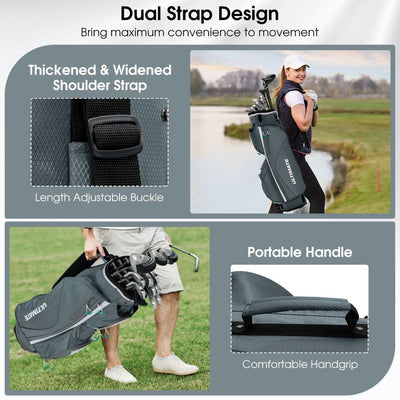 Lightweight Golf Cart Bag with 14-Way Divider