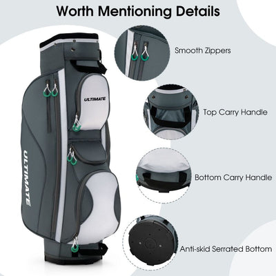 Lightweight Golf Cart Bag with 14-Way Divider