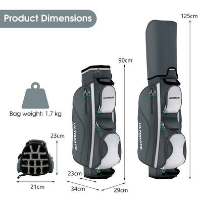 Lightweight Golf Cart Bag with 14-Way Divider