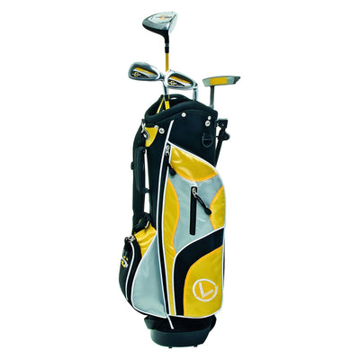 Longridge Junior Golf Clubs Ages 4+ with Stand Bag and 4 RH Clubs in Yellow