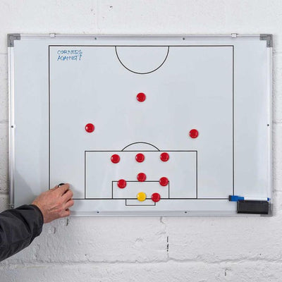 Magnetic Double-Sided Football Tactics Board with Magnets, Markers, Eraser & Bag