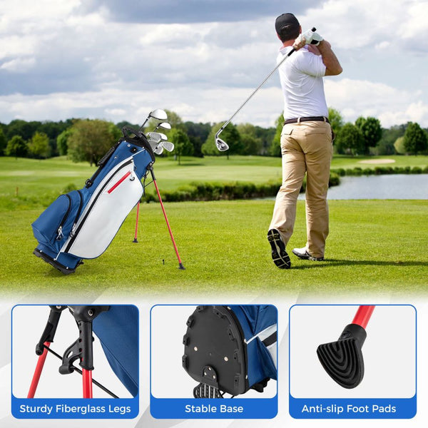 Men's Right-Handed Golf Club Set with 460CC Driver & Stand Bag
