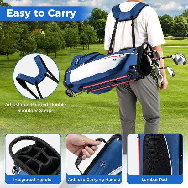 Men's Right-Handed Golf Club Set with 460CC Driver & Stand Bag
