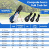 Men's Right-Handed Golf Club Set with 460CC Driver & Stand Bag