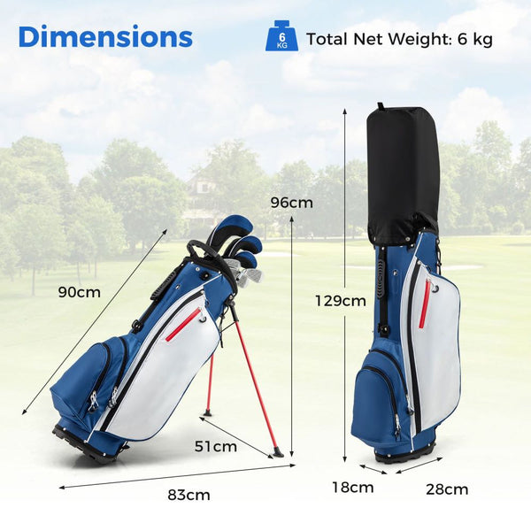 Men's Right-Handed Golf Club Set with 460CC Driver & Stand Bag