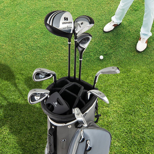 Men's Right-Handed Golf Club Set with 460CC Driver & Stand Bag