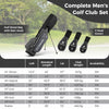 Men's Right-Handed Golf Club Set with 460CC Driver & Stand Bag