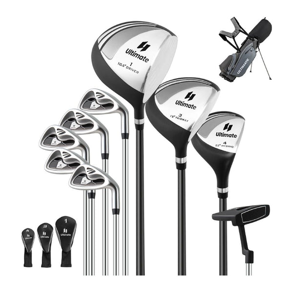 Men's Right-Handed Golf Club Set with 460CC Driver & Stand Bag