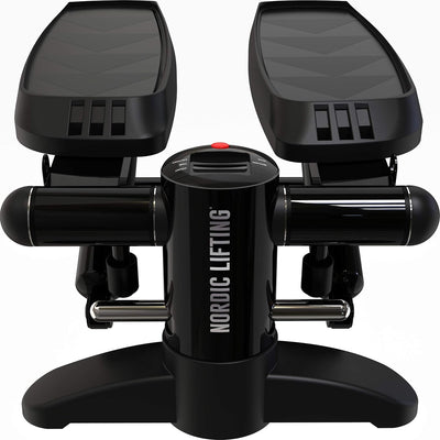 Mini Stepper with Resistance Bands and LCD Monitor Black