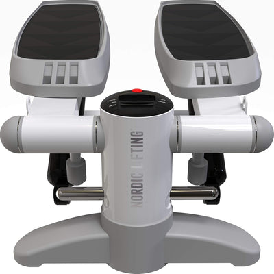 Mini Stepper with Resistance Bands and LCD Monitor White