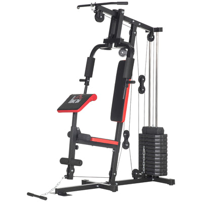 Multi-Gym Exercise Machine with Weight Stack