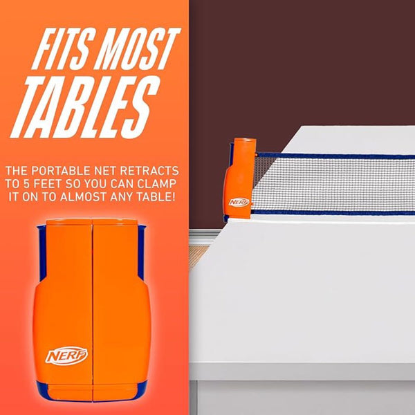 Nerf Tabletop 2-Player Mini Pickleball Set with Retractable Net