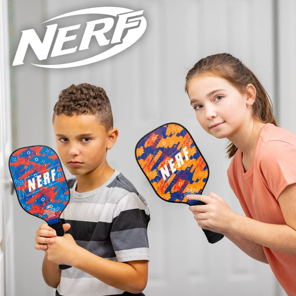 Nerf Tabletop 2-Player Mini Pickleball Set with Retractable Net