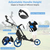 One-Click Folding 3-Wheel Golf Trolley with Insulated Storage Bag
