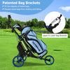 One-Click Folding 3-Wheel Golf Trolley with Insulated Storage Bag