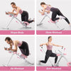 Pink Ab Trainer with Resistance Bands & LCD Display