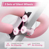 Pink Ab Trainer with Resistance Bands & LCD Display