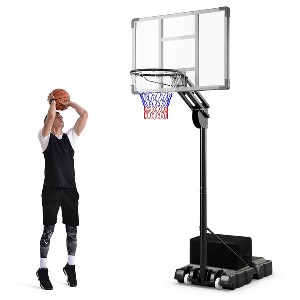 Portable Basketball Hoop with 10 Adjustable Height Settings & Weight Bag
