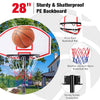 Portable Basketball Hoop with 28-Inch Shatterproof Backboard