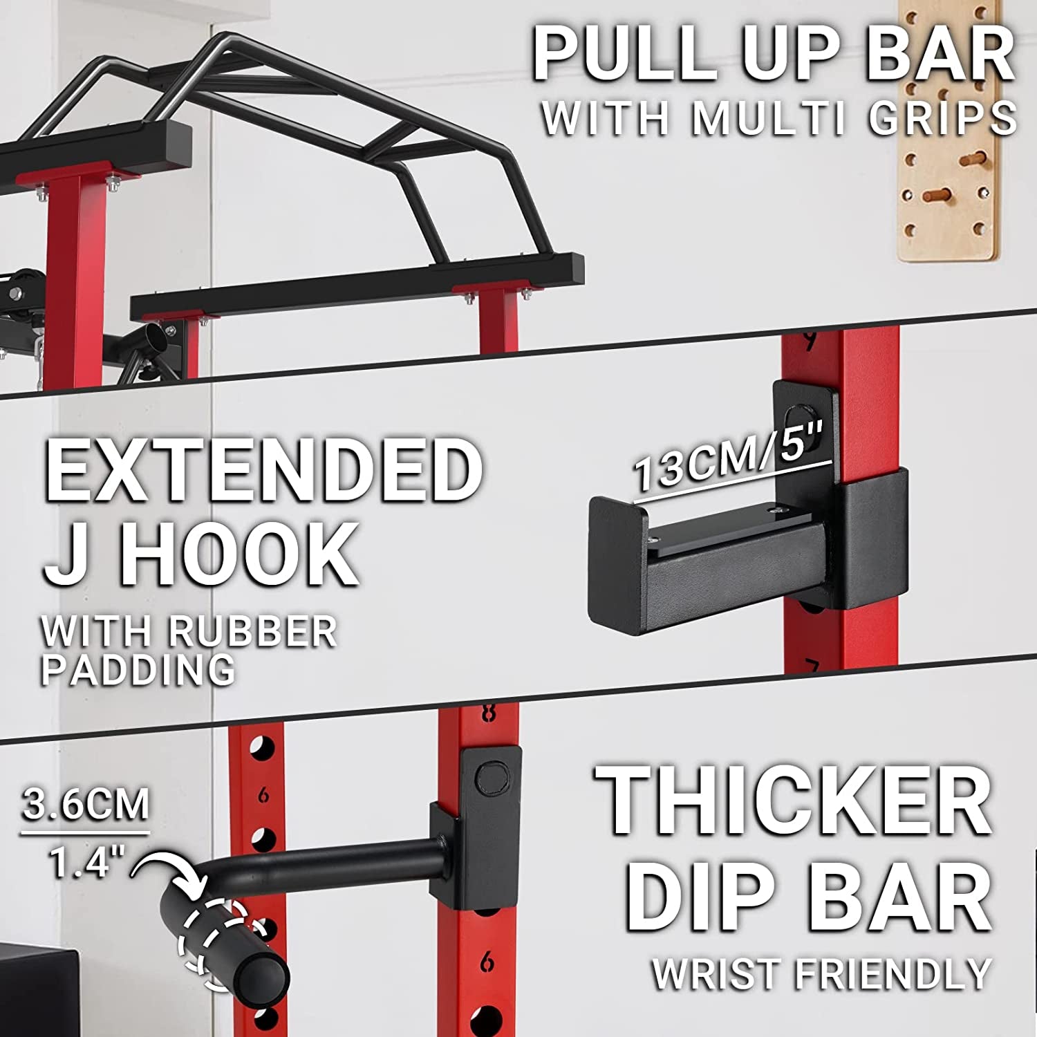 Power Rack Pully Adaptor Power Rack & Squat Cage with LAT Pulldown and Pulley System + Attachme ...