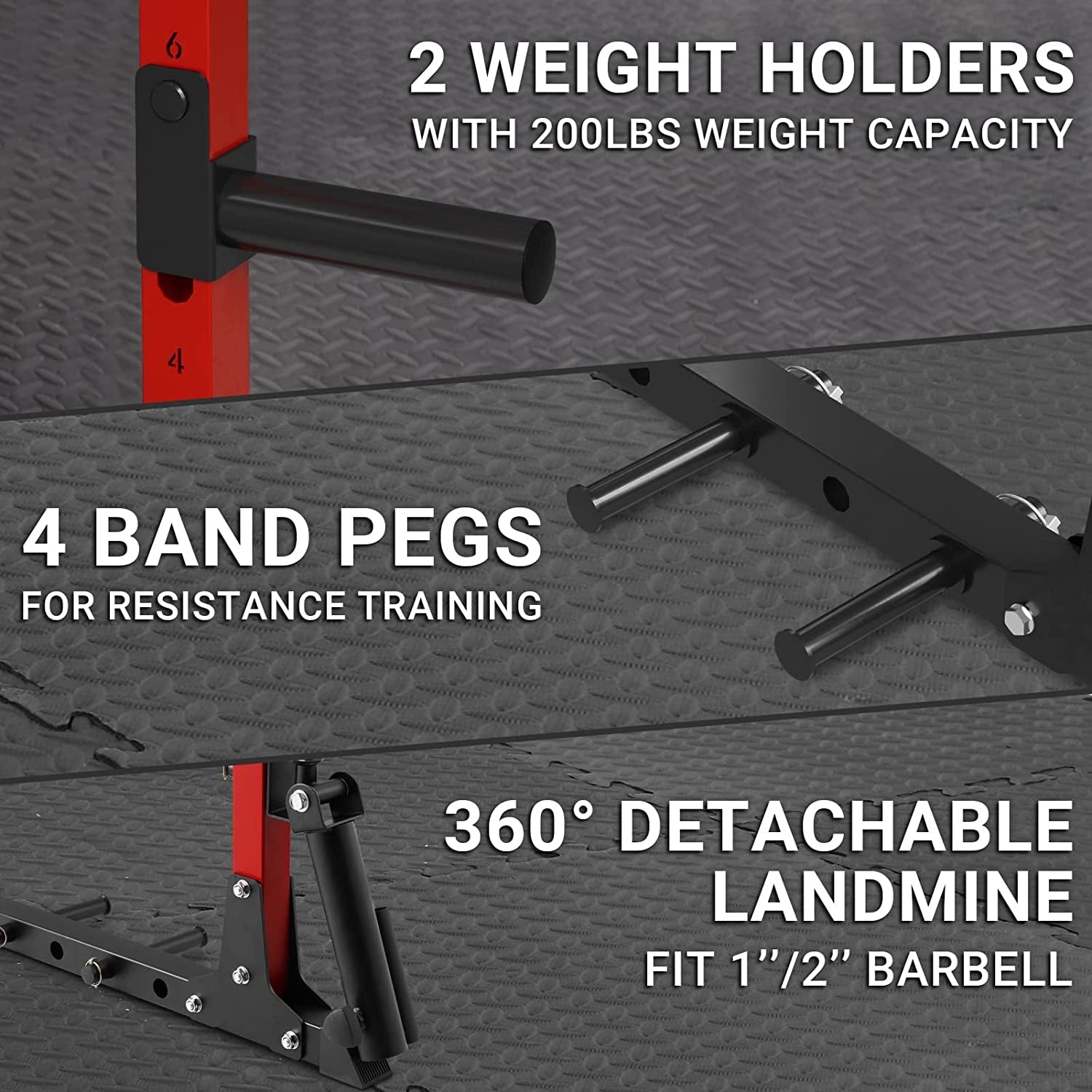 Power Rack & Squat Cage with LAT Pulldown and Pulley System + Attachme ...