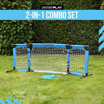 Precision 2-in-1 Football Goal + Tennis Net Combo Set