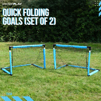 Precision PLAY Quick Folding Football Goals (Set of 2)