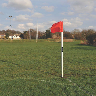 Precision Pro Corner Post Kit – Set of 4 Heavy Duty PVC Posts with Bag & Flags