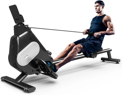 Silent Magnetic Rowing Machine with LCD Monitor