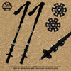 Six Peaks Stride Adjustable Walking Poles - Twin Pack