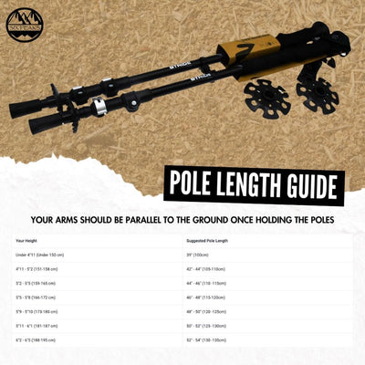 Six Peaks Stride Adjustable Walking Poles - Twin Pack