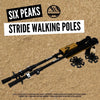Six Peaks Stride Adjustable Walking Poles - Twin Pack