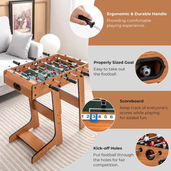 Space-Saving Folding Table Football Games Table
