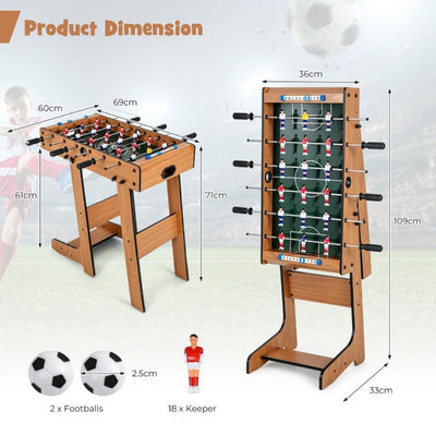 Space-Saving Folding Table Football Games Table