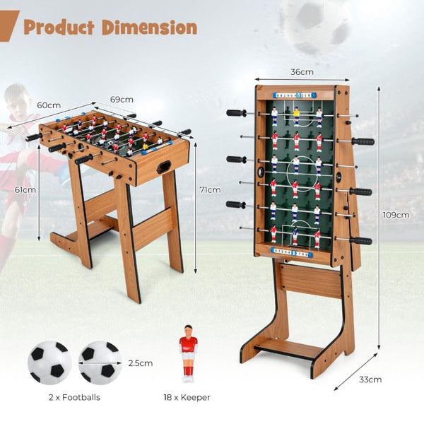 Space-Saving Folding Table Football Games Table