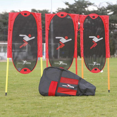 Spring Back Football Mannequins - Training Aid, Freekicks, Shooting (Pack of 3 with Carry Case)