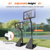 Stepless Adjustable Basketball Hoop with 43-Inch PC Backboard