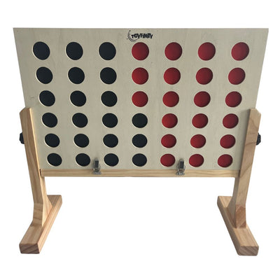 Toyfinity Giant Wooden 4-In-A-Row Garden Game with Carry Bag